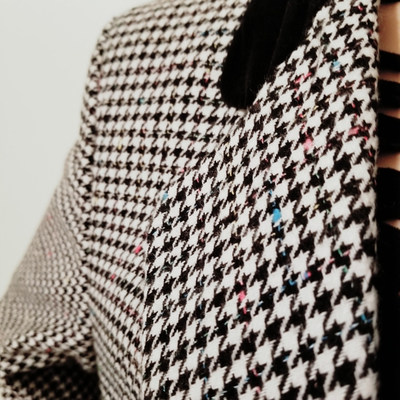 Vintage Neon Houndstooth Blazer Size 8 - Picture 5 of 8